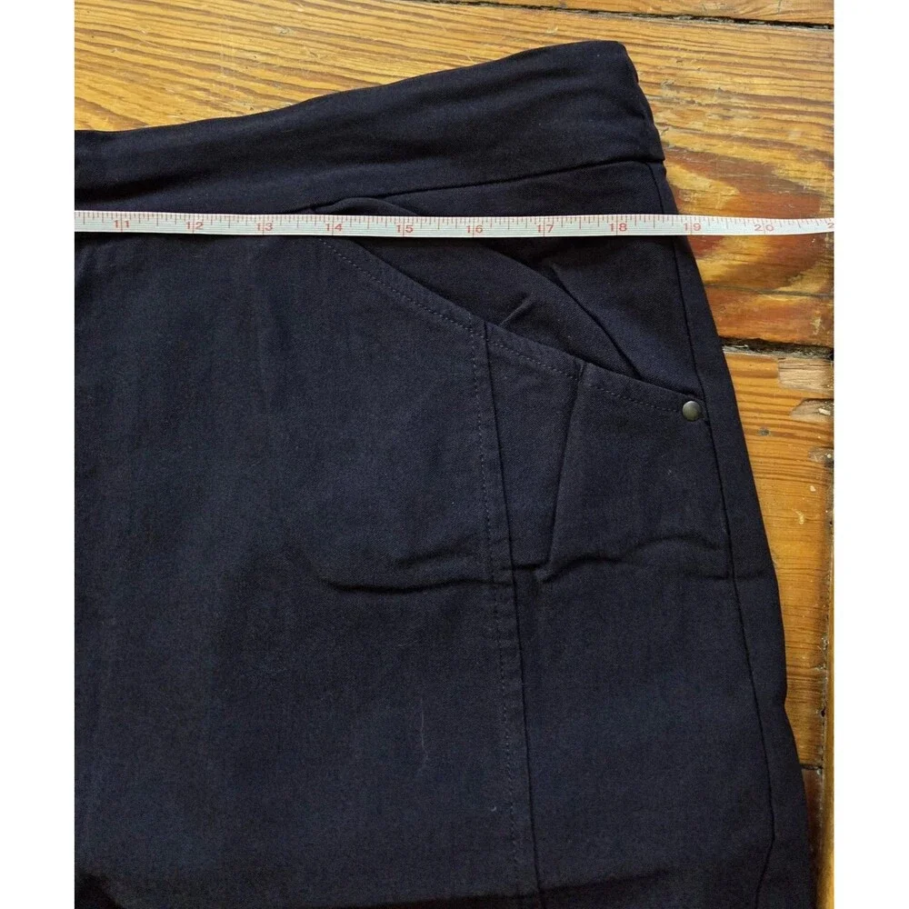 Tribal Womens Stretch A-Line Pull-On Casual Mini Skirt Skort Solid Blue Size 14